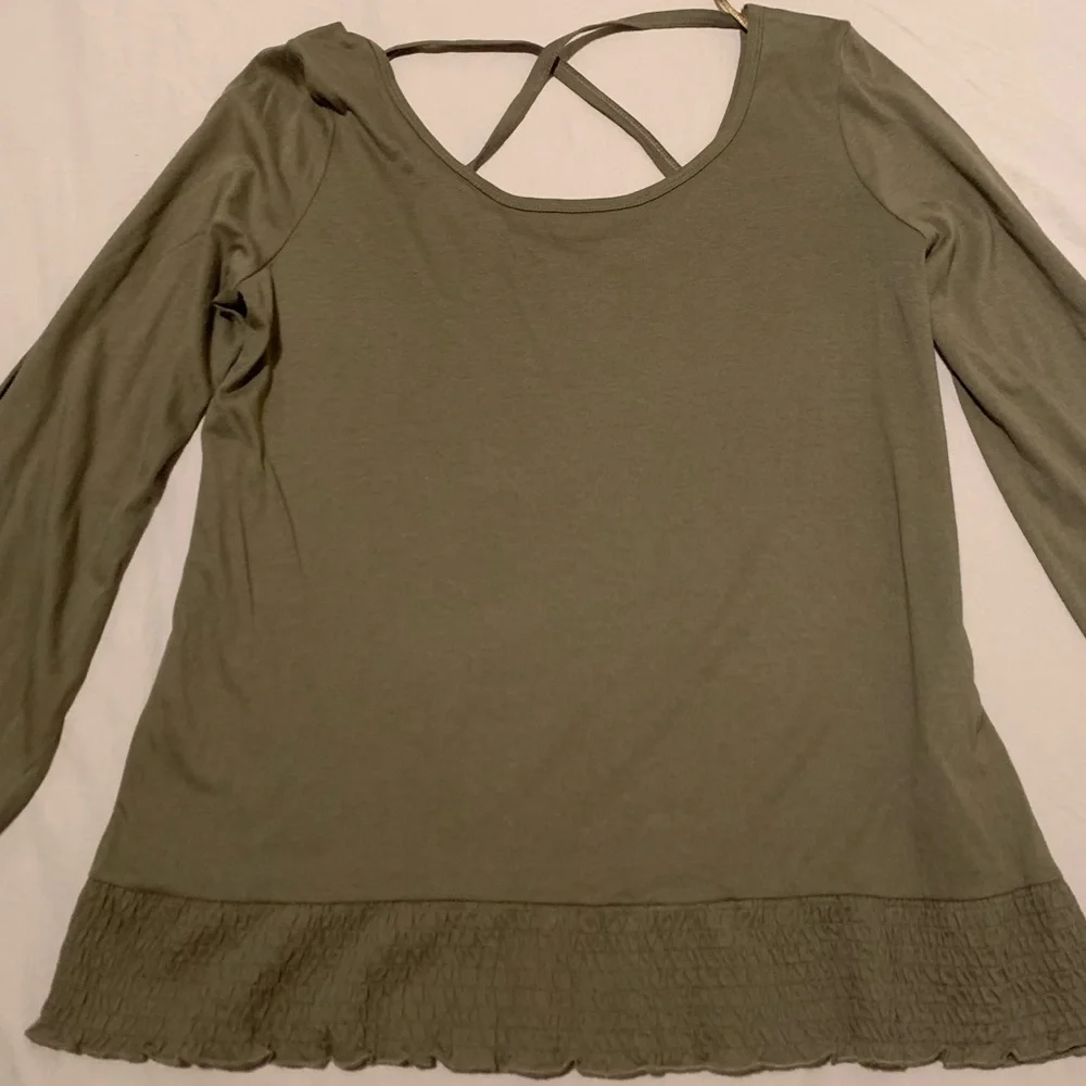 Michael Kors Olive Long Sleeve Top